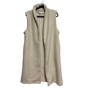 Self Contrast Cream Long Vest